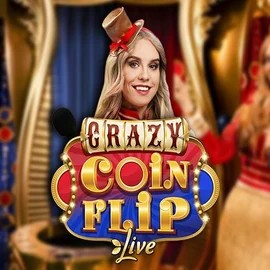 Crazy Coin Flip slot logo by Evolution at Legiano Casino