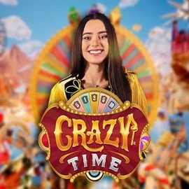 Crazy Time slot logo by Evolution at Legiano Casino