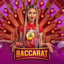 Mega Baccarat slot icon by Pragmatic Play, available at Legiano Casino